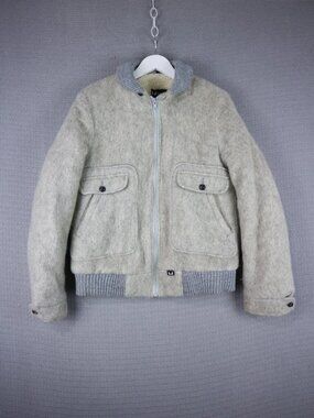 Style-kraft Vintage Wool Bomber Jacket Sherpa Lined 1980's Canada SIze Small